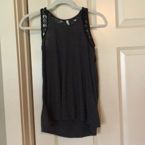 Dark grey charcoal color tank top